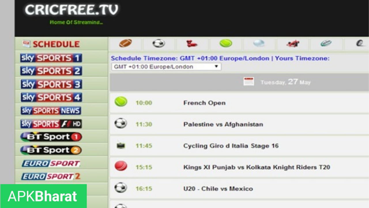 CricFree TV APP Download