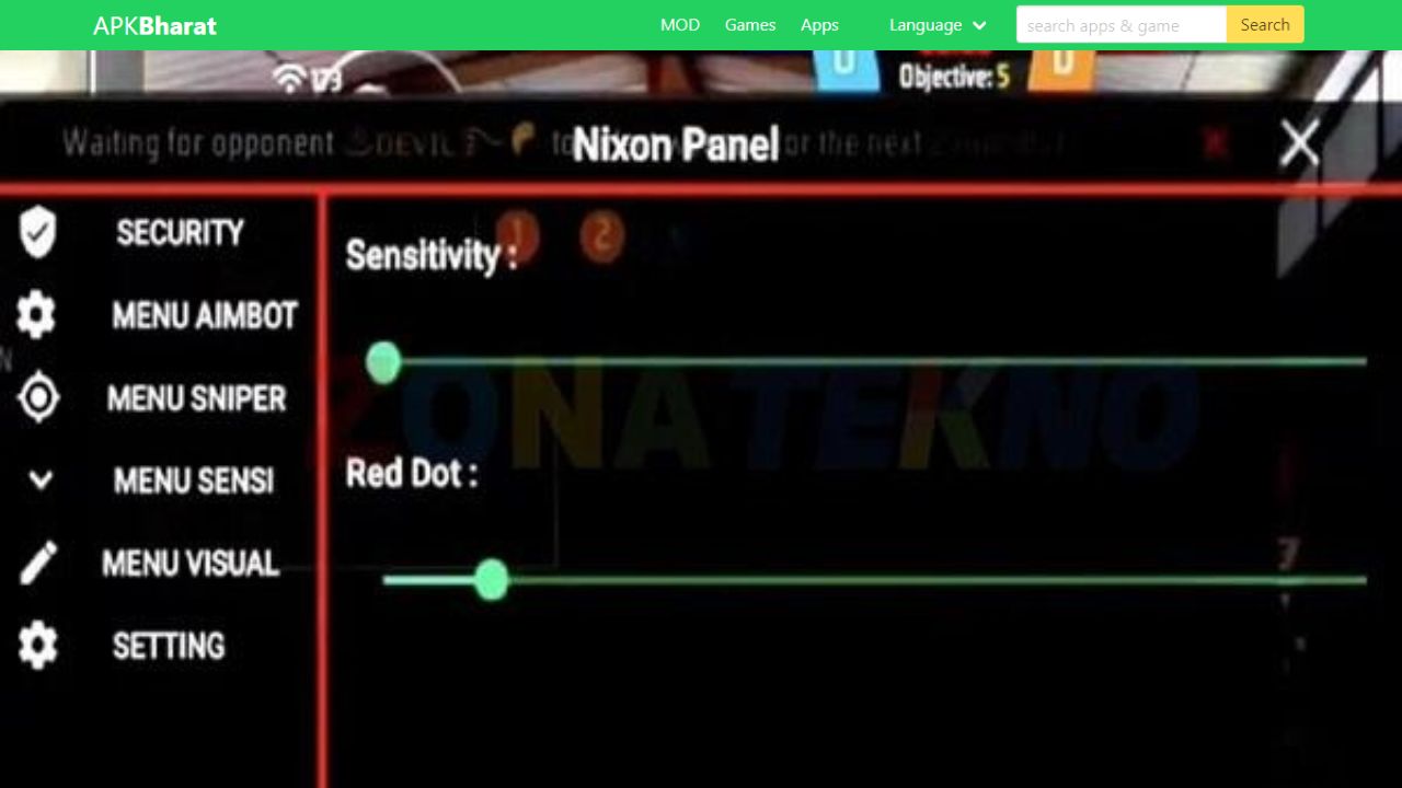 Nixon Panel FF App